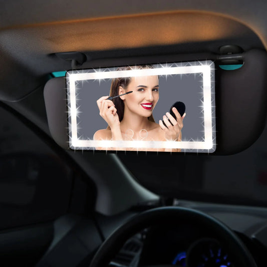 Led ogledalo za šminkanje u autu
